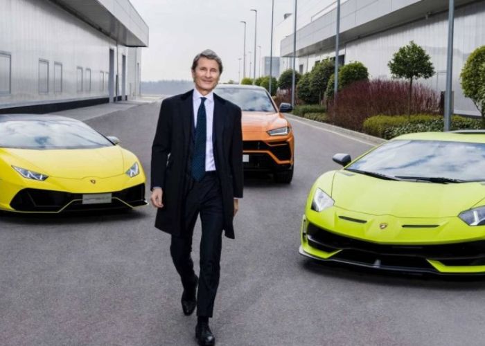 Stephan Winkelmann, CEO de la firma italiana Lamborghini, en la presentación de resultados 2020 y perspectivas 2021 (Foto: lamborghini.com)