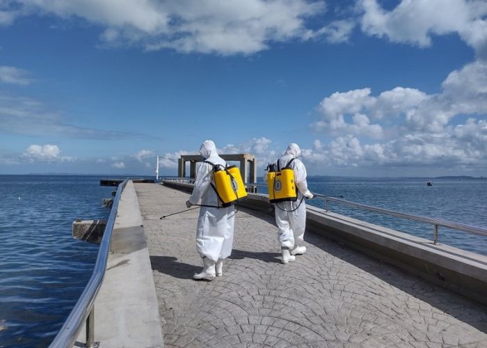 Militares realizan labores de descontaminación en más de 8 mil puntos en todo Brasil (Foto: Twitter Ministerio de Defensa de Brasil)