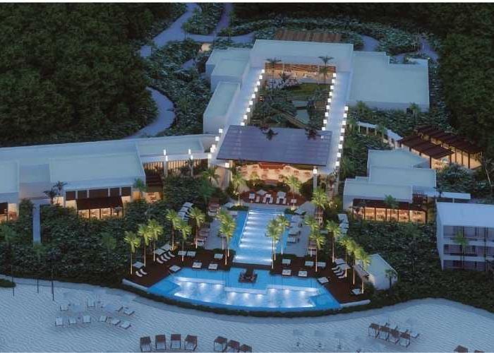 Vista aérea de Conrad Tulum, el nuevo complejo de Hilton. (Foto: Hilton)