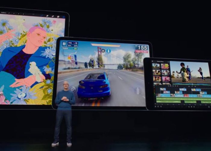 Tim Cook inició el evento con la presentación de la iPad de novena generación.