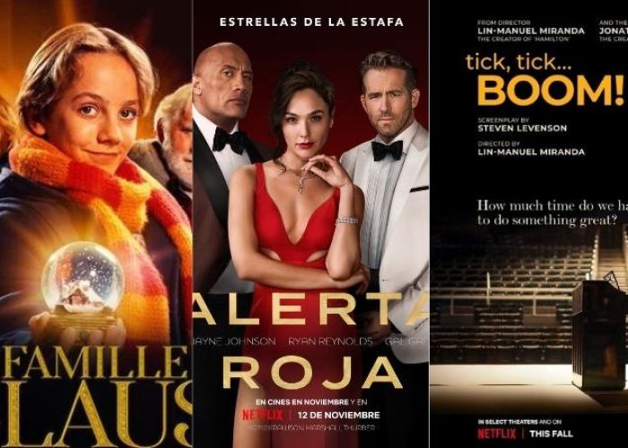 La familia Claus, Alerta Roja y Tick, tick boom, los nuevos estrenos de Netflix en noviembre. (Foto: Netflix)  