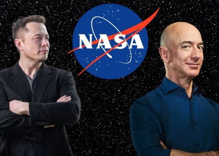 Elon Musk y Jeff Bezos buscan conquistar el mercado espacial.