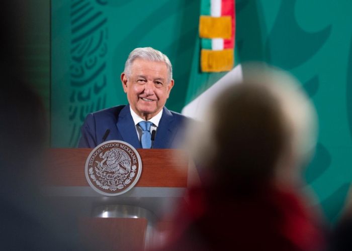 El presidente Andrés Manuel López Obrador este martes en su conferencia matutina en Palacio Nacional (Foto: lopezobrador.org.mx)