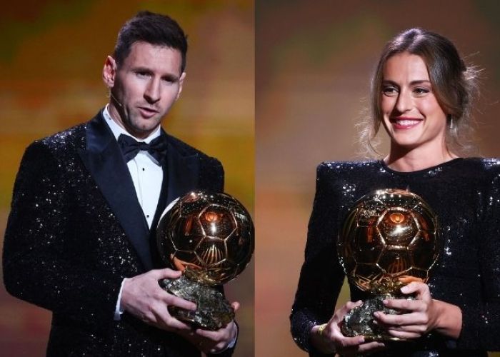 La ceremonia del Balón de Oro se reanudo en 2021 con Lionel Messi y Alexia Puttelas como ganadores. 