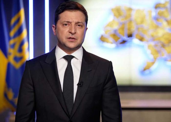 Vladímir Zelenski, presidente de Ucrania, en un mensaje previo a la invasión rusa (Foto: Youtube)