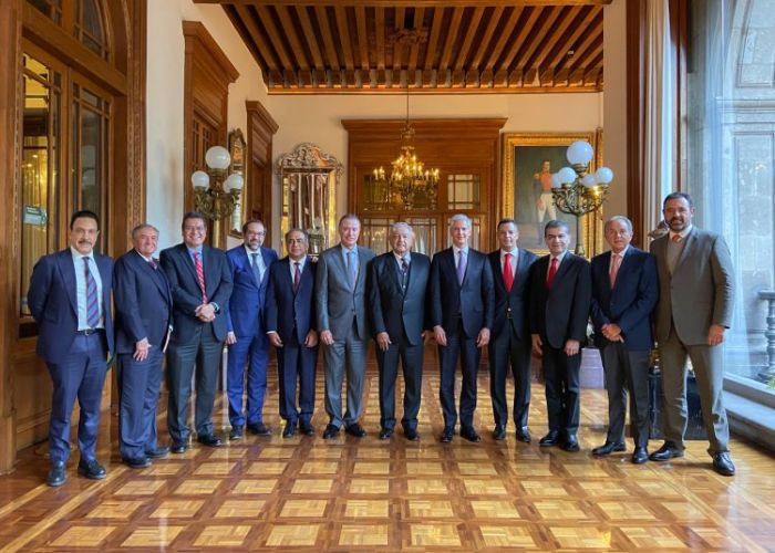 Reunión de los gobernadores del PRI con el presidente López Obrador en enero de 2020 (Foto: presidente.gob.mx)
