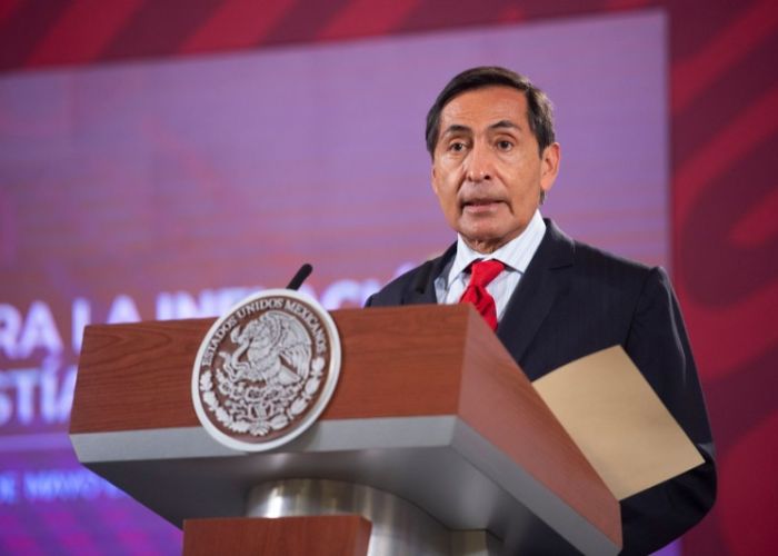 El secretario de Hacienda, Rogelio Ramírez de la O, presentó el plan antiinflacionario del gobierno en conferencia de prensa en Palacio Nacional el miércoles 4 (Foto: lopezobrador.org)