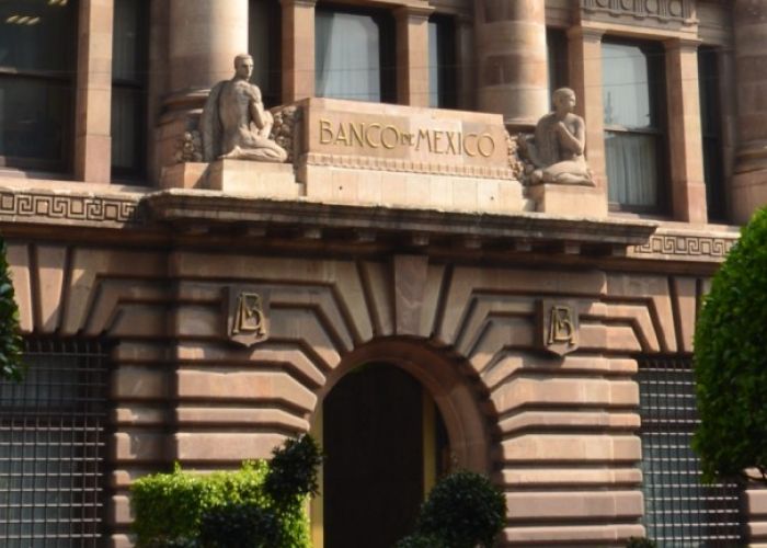 Fachada del edificio central del Banco de México en la Ciudad de México (Foto: Banxico)