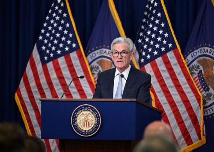 Powell durante la conferencia de este miércoles. (Foto:@FederalReserve)