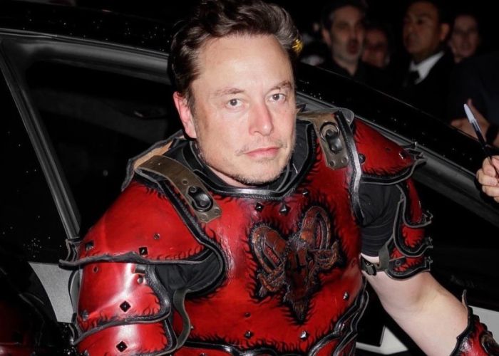 Elon Musk el día de Halloween, el 31 de octubre pasado (Foto: Twitter)