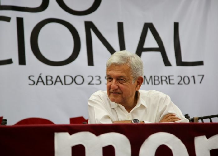 Andrés Manuel López Obrador en la Asamblea Nacional de Morena en septiembre de 2017 (Foto: lopezobrador.org.mx)