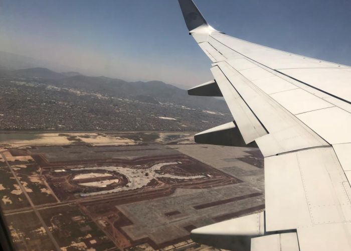 Vista aérea de la construcción del Nuevo Aeropuerto Internacional de la Ciudad de México (Imagen:Wikipedia)  