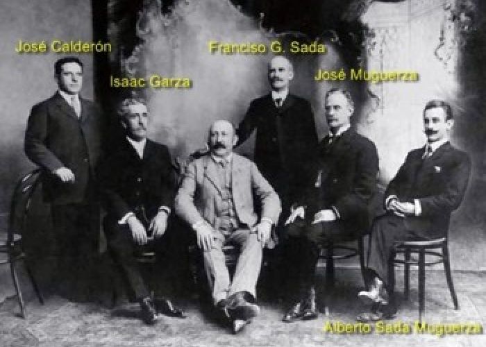 Los fundadores de la Cervecería Cuauhtémoc, entonces llamada Fábrica de Hielo y Cerveza Cuauhtémoc en 1890 en Monterrey, N.L. (Foto: Femsa)