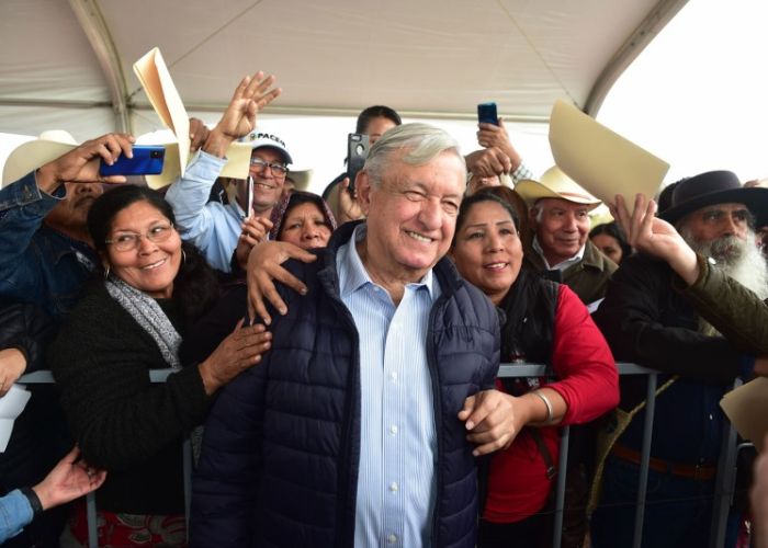 López Obrador en gira por Sonora el 19 de febrero (Foto: lopezobrador.org.mx)