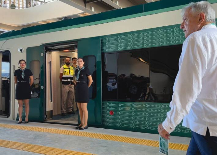 López Obrador en el Tren Maya (Foto: presidente.gob.mx)