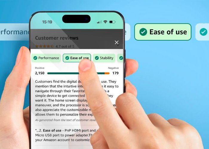 Amazon integra IA para brindar resúmenes de reseñas