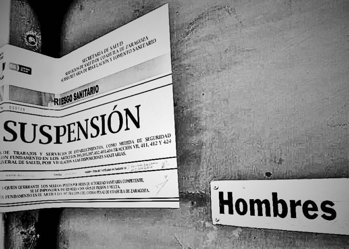 Baños públicos en mal estado.