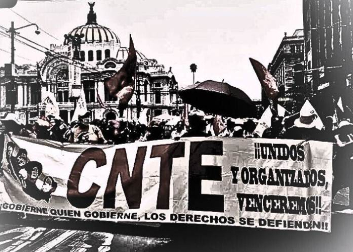 Marcha de la CNTE en la CDMX.