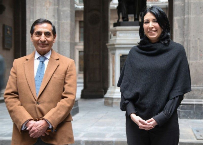 Rogelio Ramírez, secretario de Hacienda, y Victoria Rodríguez, gobernadora de Banxico en 2021 (Imagen: X @R_Ramirez_O)