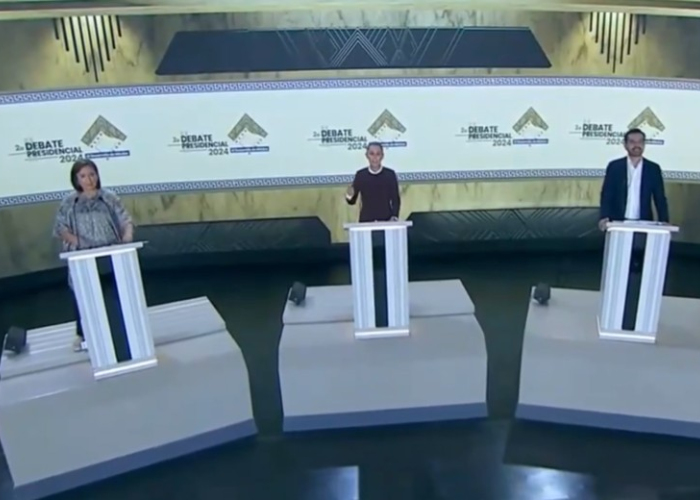 Segundo debate Presidencial (Imagen: Tomada de la transmisión INE)