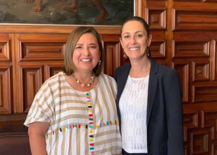 Xóchitl Gálvez y Claudia Sheinbaum en 2019 (Foto: Facebook)