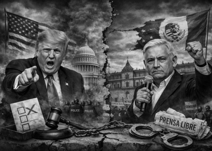 Retrocesos democráticos en EU y México.