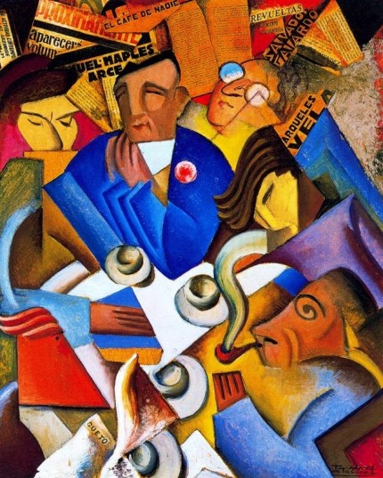 'El café de nadie', pintura del estridentista Ramòn Alva de la Canal