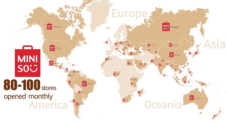 Ubicación de tiendas Miniso