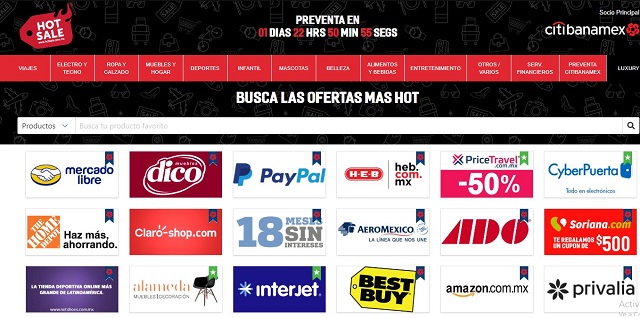 Pagina oficial de la Hot Sale 2018