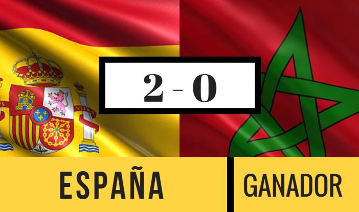 españa contra marruecos marcador