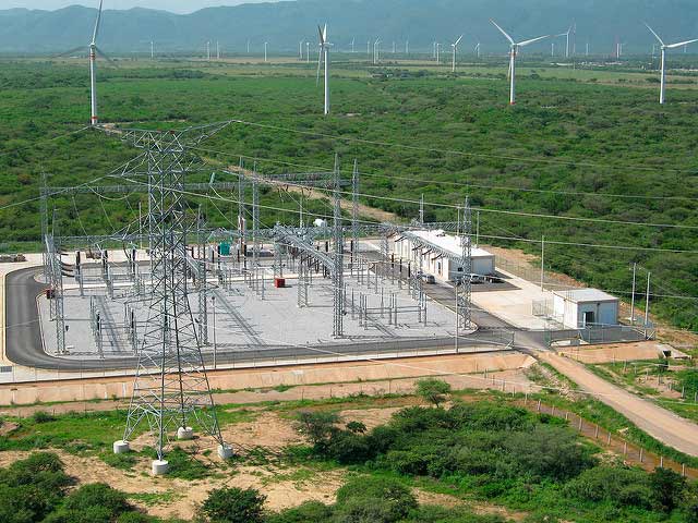 Parque eólico de energías limpias de Iberdrola en La Ventosa, Oaxaca. 