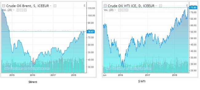 Precio del petroleo y gaoslina