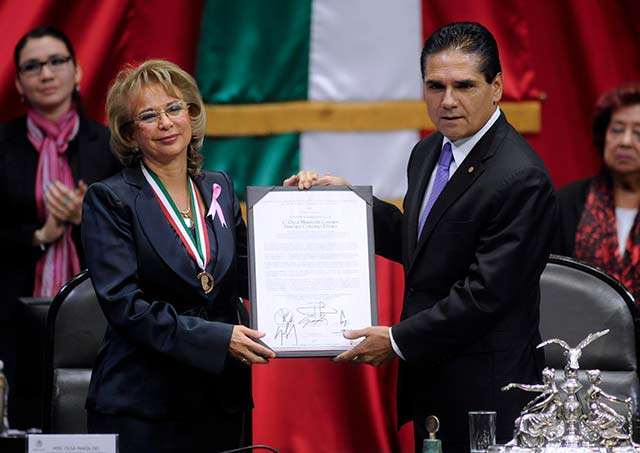 Olga Sánchez Cordero fue de las marchas estudiantiles a la Suprema Corte (Foto: Cámara de Diputados)